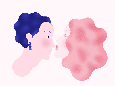 Summer of Love dreamy illustration kiss lgbtq love queer soft