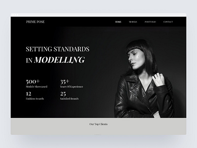 Model Agency Website Design figma ui uiux