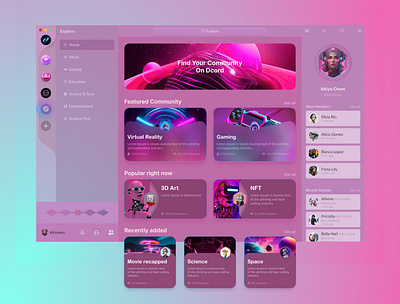 Dashboard Design app design dashboard design desktop digital design discord figma graphics design product design ui ui design uxui web design