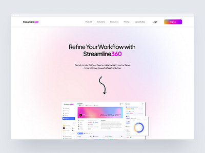 Saas Landing Page Design figma ui uiux