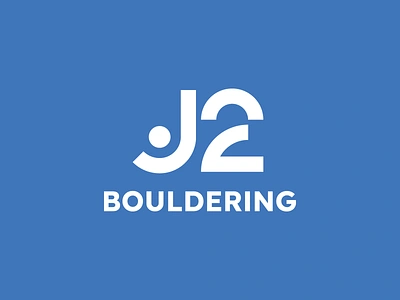 J2 Bouldering 2 boulder bouldering branding climber climbing identity j letter j logo number 2 rock