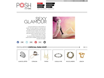 Posh Unique Jewelry Marketplace b2c ecommerce latam marketplace ui website