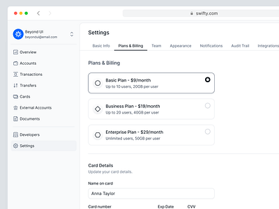 Setting Page - Beyond UI product design saas design saas settings saas ui settings settings page settings page ui settings saas settings ui settings ux ui design uiux ux design web design