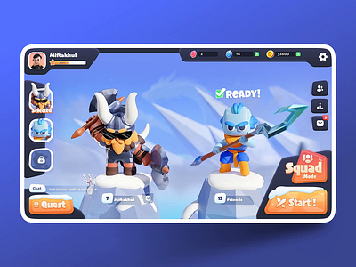 3D Arena Mobile Game: Ready for an epic Duo 👊 3d 3d character 3d illustration 3d model animation blender fight game game design game ui illustration mobile games orenji orenji studio uiux viking