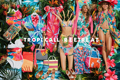 Tropical Retreat collection design graphic design illustration vector