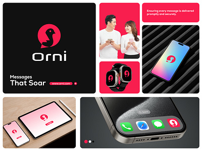 Orni | Message Communication Brand Identity b2b service branding communication logo design graphic design illustration logo logodesign message minimal logo orni techlogo technology