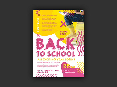 Back to School back to school children class course education event flyer free freebie invite learning party poster school study