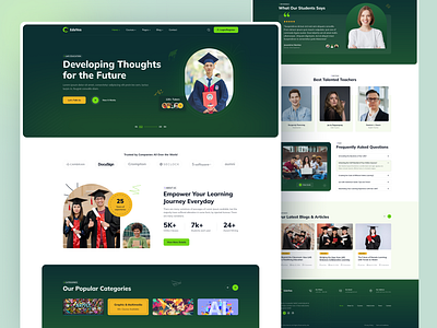 LMS Education Website code course selling development e learning education education app education website landing page learn learning lms lms website modern website online class online education school website studying themeforest uiux design web design