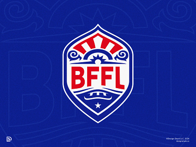 BFFL League Logo badge badge design badge logo bold branding classic clean crest design fantasy football football icon league logo logo logo design modern sports branding sports logo vector