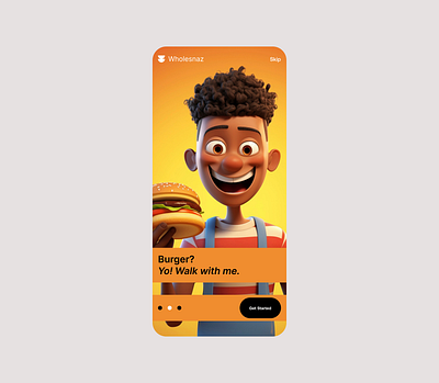 FOOD SNACKS ONBOARD SCREEN app design design figma food app food ui graphic design product design ui ui design user interface