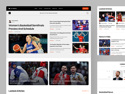 Let’sread - News Landing Page article blog feed highlights homepage information landing page news news website newsfeed politics publishing read social sports trending ui ui design web design website