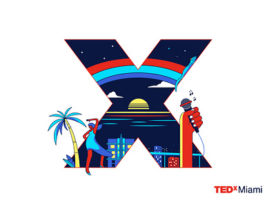 TEDxMiami art direction branding graphic design illustration