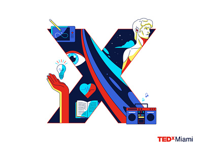 TEDxMiami art direction branding graphic design illustration