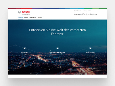 Robert Bosch Landingpage branding infographic landingpage logo rebrand ui ux visual design