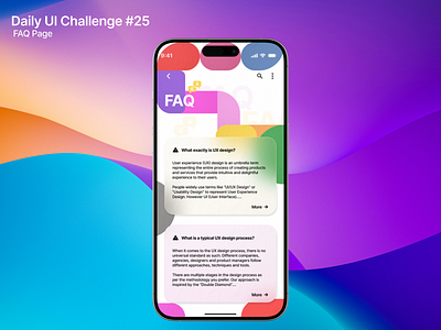 FAQ page UI design product design ui ux