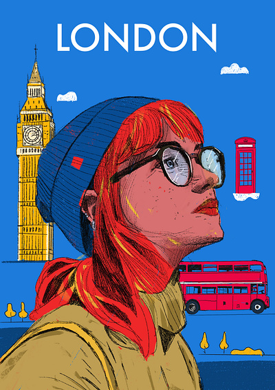 London character city illustrated portrait illustration illustrator london people portrait portrait illustration poster poster illustration procreate united kingdom