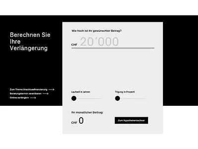 Credit Suisse - Finance Calculator branding illustration motion motion graphics rebrand ui ux webdesign