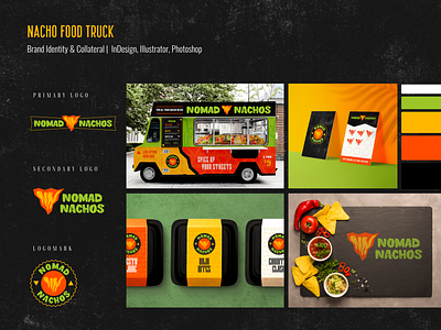 Nacho Food Truck Brand Identity brand identity branding design food truck logo design mexican food nachos vibrant