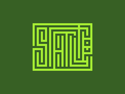 Geometric Maze (Custom Type): Salt Co. blocky christian chunky colorful custom type design fun geometric maze meander typography wander