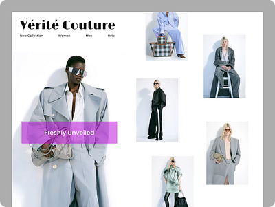 Fashion Web Landing Page - Minimal Design fashion website hero section landing page minimal design modern fashion website ui