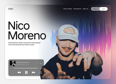 Landing / Nico Moreno landing music ui