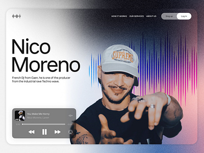 Landing / Nico Moreno landing music ui