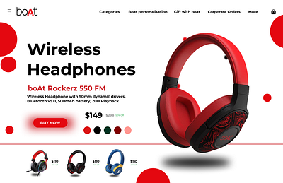 boat headphones UI design designing graphic design poster design product design ui