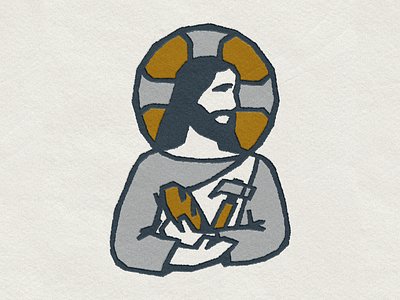 illustration: anthropology of jesus bread christ christian church church design design hammer icon illustration jesus sermon simple