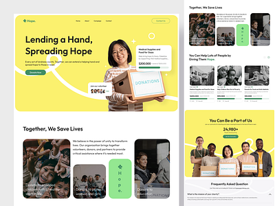 Hope. - Charity Landing Page charity charity web donation landing page ui design uiux website