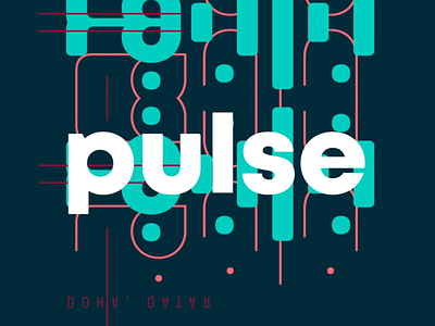 Pulse after effects animation design flat lineart lines mirror mirroring pulse shape animation title animation titles typography