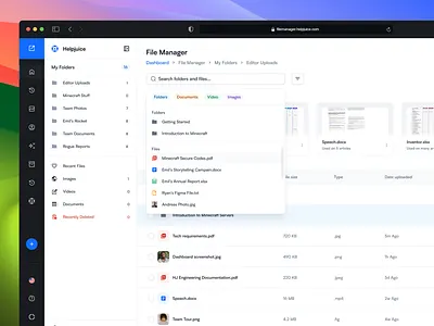 Filemanager Design Exploration aspinax design digital flat minimal new product product design saas ui web design