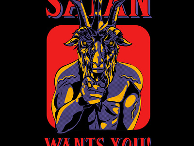 Satan Wants You character satan t shirt