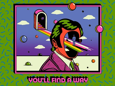 You'll find a way design figurative art illustration pop popart psychedelic surrealism vector