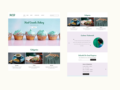 Landing Page Design bakery design landing landing page ui ui design ux ux design web application web design