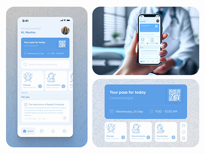 Mobile App | Cosmetology Clinic - Concept design graphic design mobile ui ux