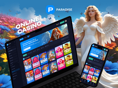 Paradise – Online Casino bubble casino corporate crash design dice dragon money ezcash gambling game lootrun mines nft online casino slots ton trix ui ux website