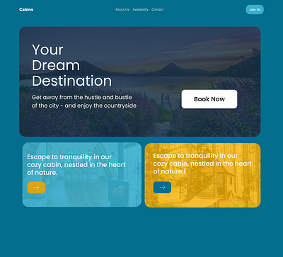 Hero - Book a Cabin ui web
