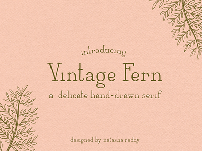 Vintage Fern Font adobe illustrator design font graphic design type type design typeface vector