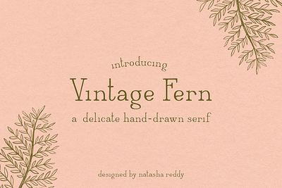 Vintage Fern Font adobe illustrator design font graphic design type type design typeface vector