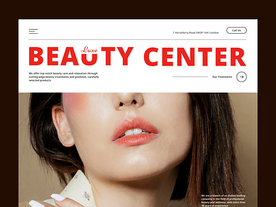 Beauty Center Landing Page beaty salon website design beauty treatment website beauty website bold typography branding clear design corporative website desktop hair salon website interactive design landing page landing page design logo massage website minimalistic design uiux web design near me web designer for hire website design services website redesign