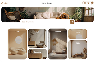 E-commerce Furniture Store - Crafted aesthetic dailyui e commerce e store furniture ui