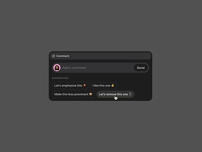 ✨ Comment suggestion magic animation comment comment design comment effect comment ui comments figma prototype interaction interface design micro interaction product design prototype software design sparkles user interface