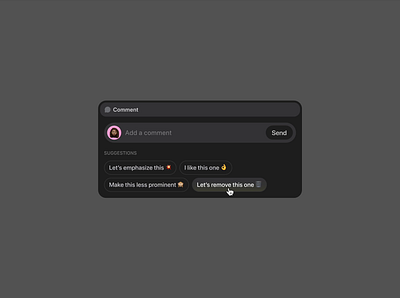 ✨ Comment suggestion magic animation comment comment design comment effect comment ui comments figma prototype interaction interface design micro interaction product design prototype software design sparkles user interface