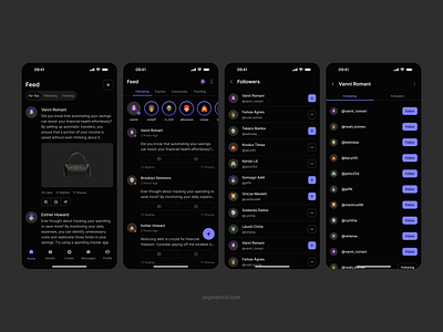 Dark Social Media challenge clean daily design system feed figma follow minimal social media story ui ui kit