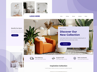 Furniture Website Design design figma furniture website landing page landing page design ui uiux website design