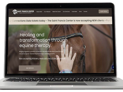 Website – Saint Francis Center Equine-Assisted Therapy branding copywriting graphic design seo squarespace squarespace expert web design web development web graphics