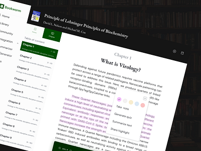 Text highlight -Bookworm design product design ui ux webapp