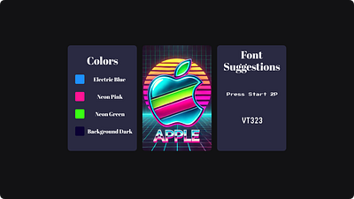 Apple Retro Branding apple branding colors fonts logo retro