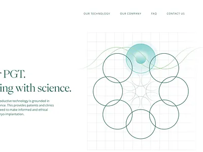 Fertility Hero Illustration brand dna duplicate embryo graph grid hero illustration ivf line science split ui vector