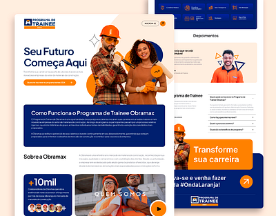 Trainee Landing Page design ui web design website